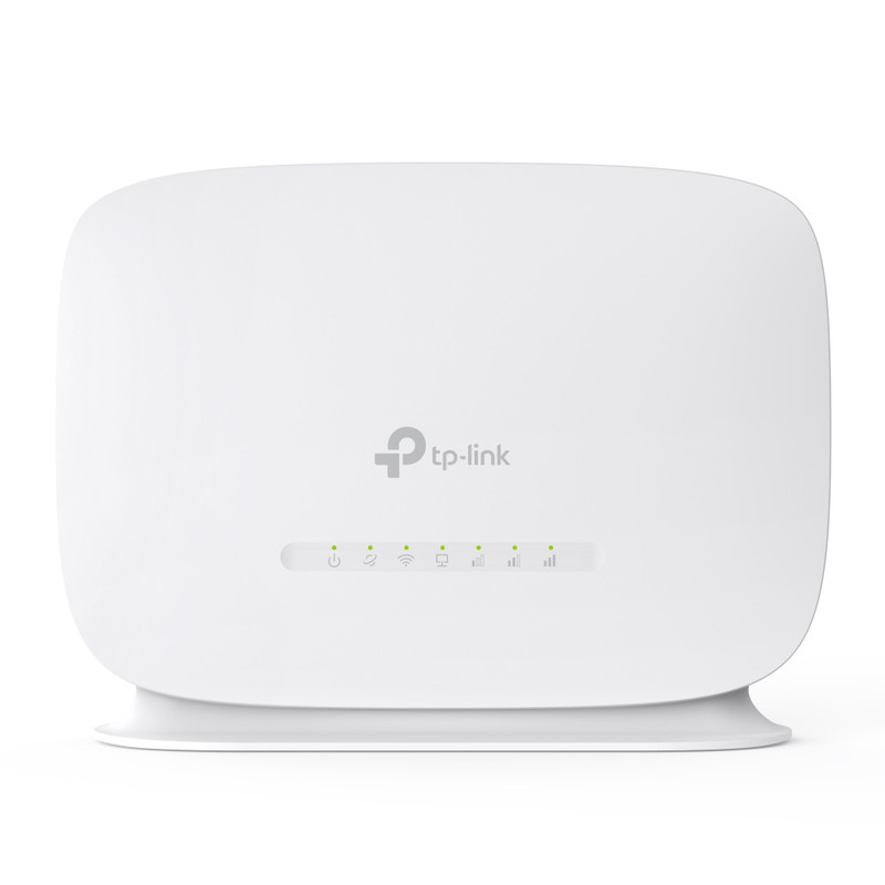 مودم 4G LTE تیپیلینک مدل TL-MR105 با اسلات سیم کارت نانو، پشتیبانی از 32 کاربر همزمان، رابط LAN و WAN، مناسب استفاده خانگی و اداری، سرعت دانلود تا 150 مگابیت بر ثانیه و منبع تغذیه برق شهری