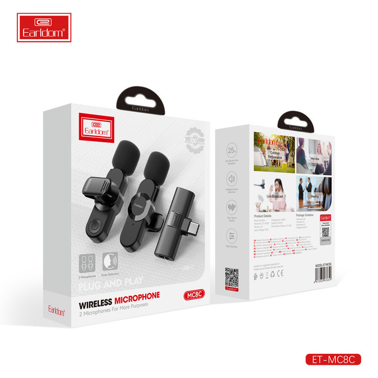 میکروفن یقه ای ارلدام مدل USB TYPE-C MC8C