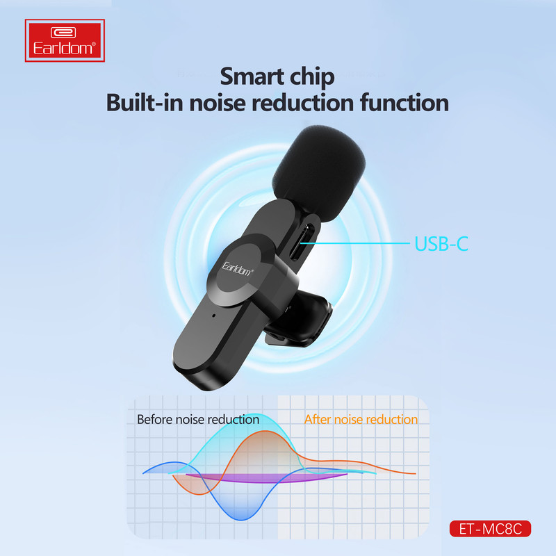 میکروفن یقه ای ارلدام مدل USB TYPE-C MC8C