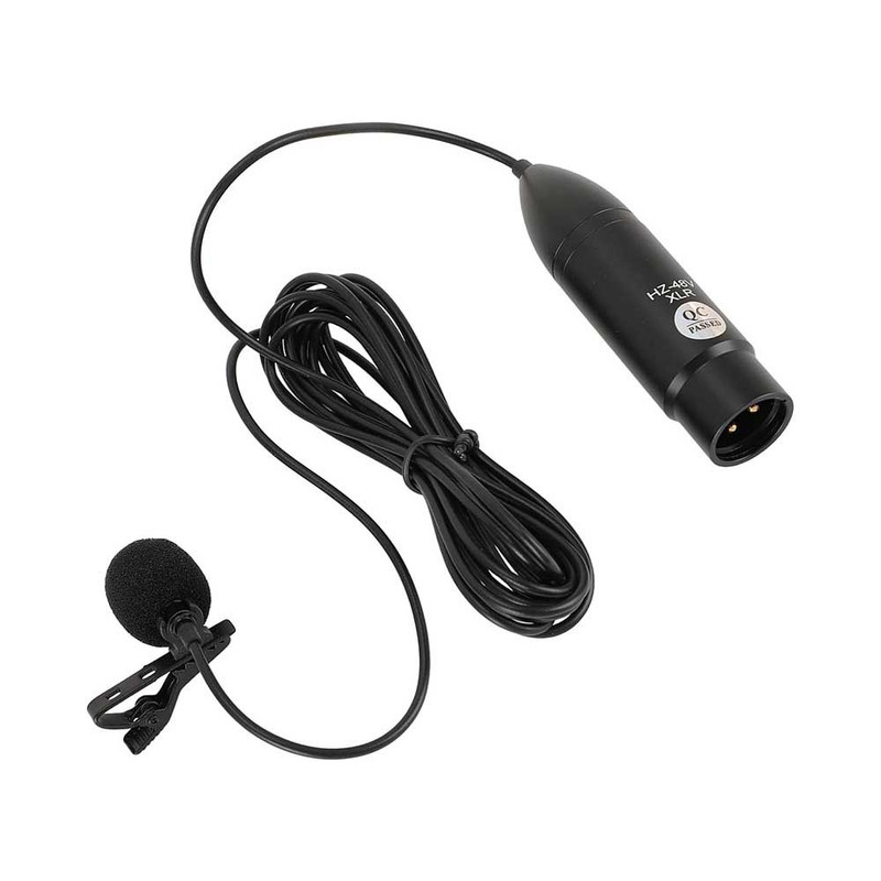 میکروفون یقه ای مدل HZ-48V با درگاه اتصال XLR