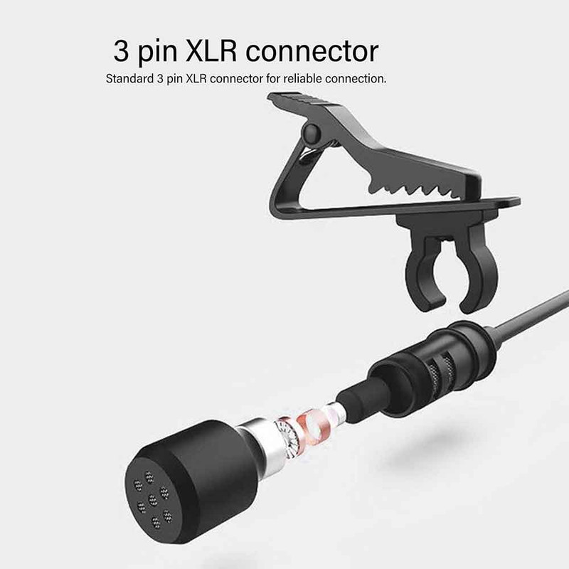 میکروفون یقه ای مدل HZ-48V با درگاه اتصال XLR