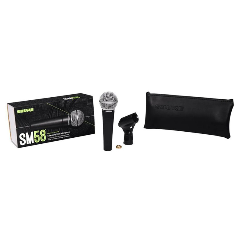 میکروفن داینامیک شور مدل SM58S با درگاه اتصال جک 6.5 میلیمتری