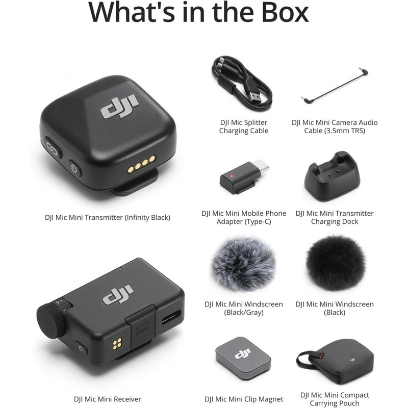 میکروفن بی سیم دی جی آی مدل Mic Mini با درگاه اتصال Type c