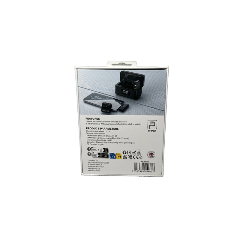 میکروفن یقه ای ون دنز مدل VD-MIC018 با درگاه اتصال لایتنینگ