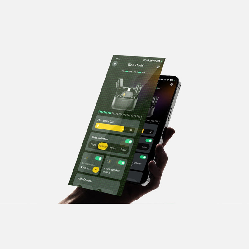 میکروفون بی سیم مائونو مدل Wave T1 mini WM622 PC2 با درگاه اتصال USB-C