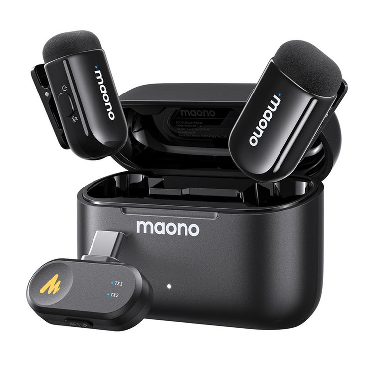 میکروفون بی سیم مائونو مدل Wave T1 mini WM622 PC2 با درگاه اتصال USB-C