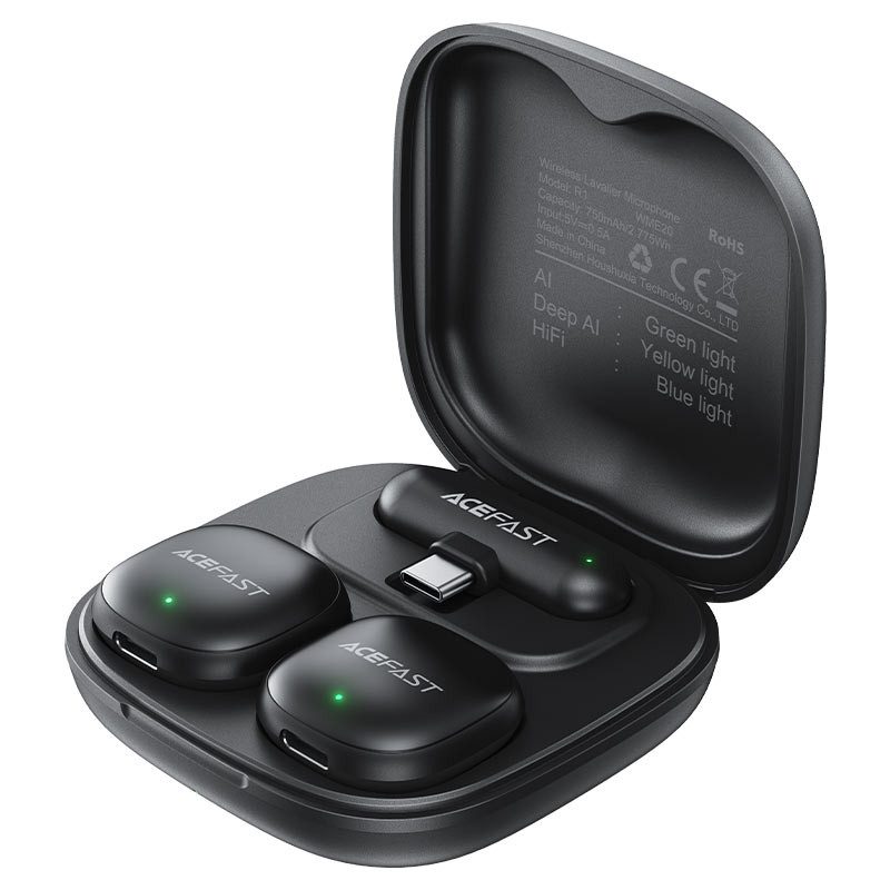 ست میکروفن بی سیم ایس فست مدل R1 با درگاه اتصال Type C