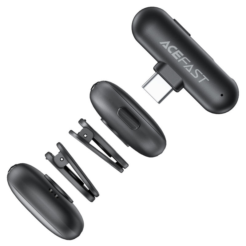 ست میکروفن بی سیم ایس فست مدل R1 با درگاه اتصال Type C
