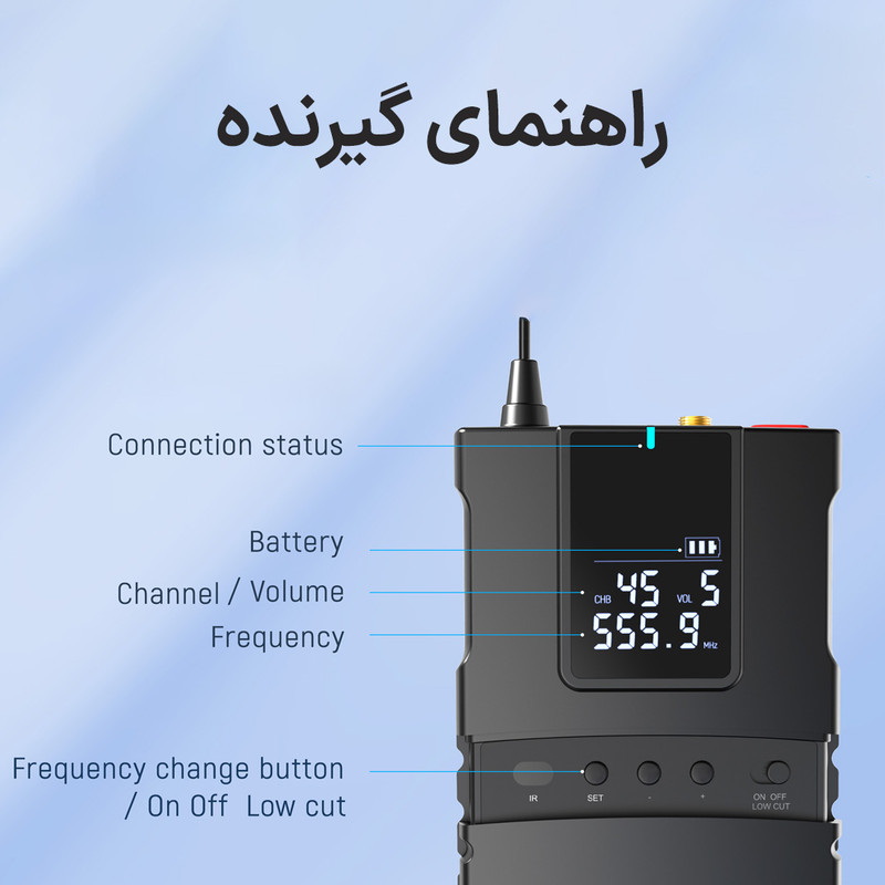 میکروفون دوربین فای فاین مدل C8 با درگاه اتصال جک 3.5 میلی متری