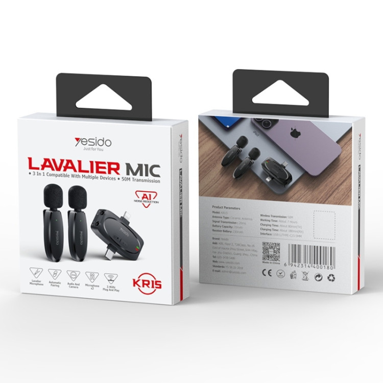 میکروفن بی سیم یسیدو مدل KR15