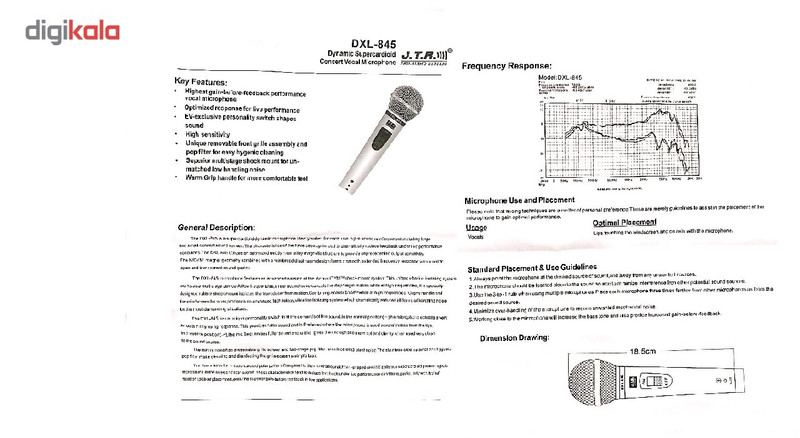 میکروفون جی.تی.آر مدل DXL-845