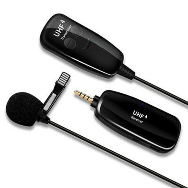میکروفون مدل یقه ای بی سیم دوآل کد UHF-040