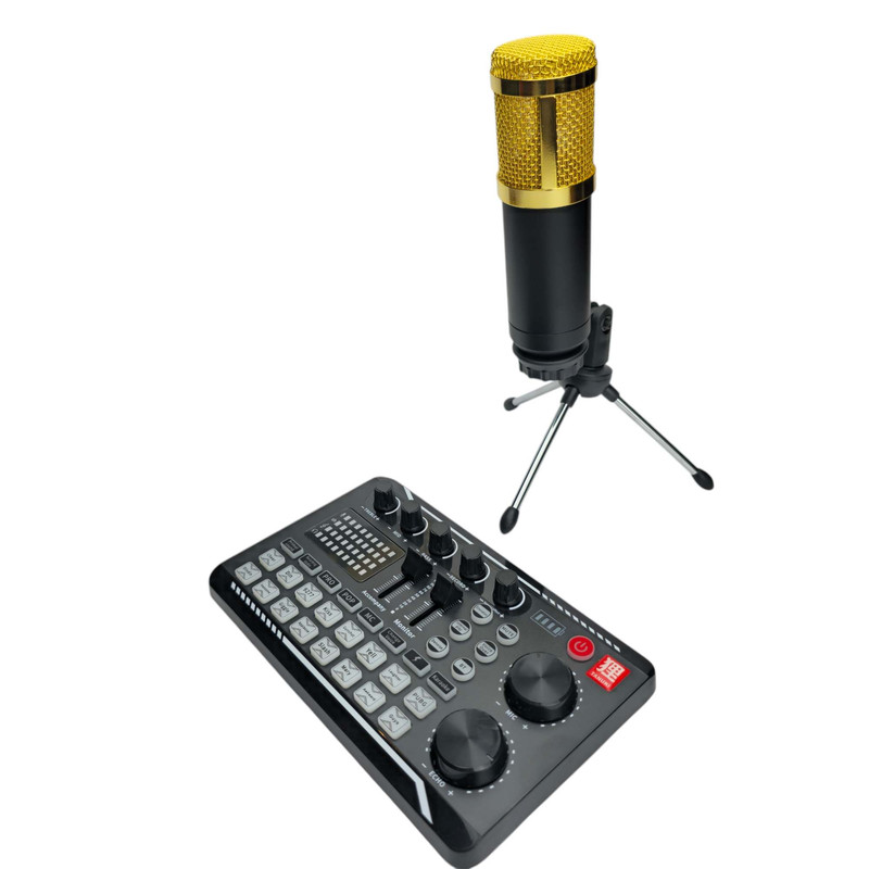 میکروفون استودیویی تانوکی مدل BM800 کد F998 به همراه کارت صدا