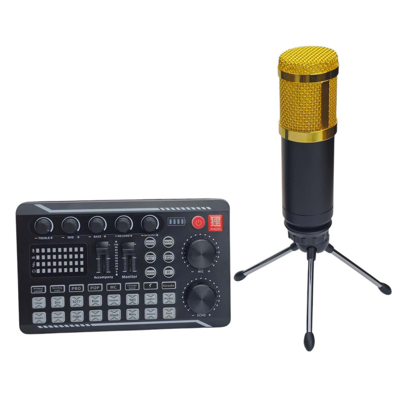 میکروفون استودیویی تانوکی مدل BM800 کد F998 به همراه کارت صدا