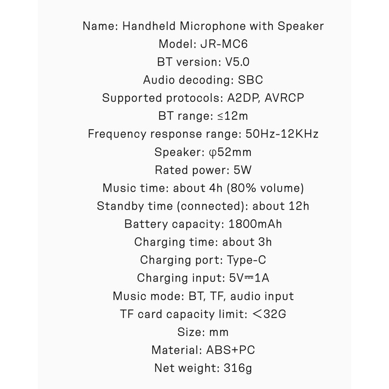 میکروفون جوی روم مدل JR-MC6