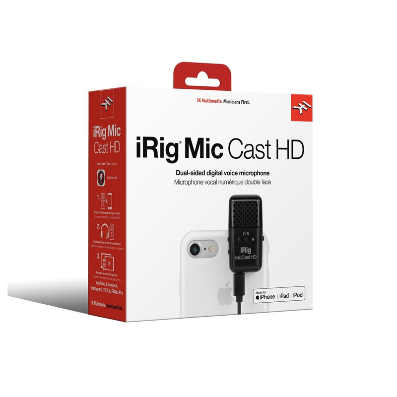 میکروفن کندانسر آی کی مالتی مدیا مدل iRig Mic Cast HD