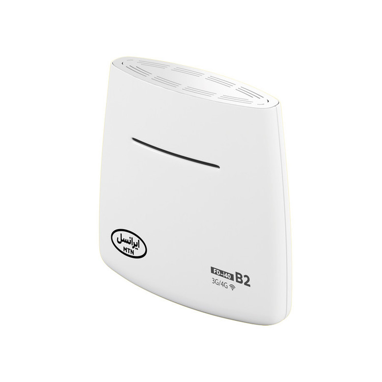 مودم همراه ایرانسل مدل FD-i40 B2 بیسیم 4G با پشتیبانی 32 کاربر، درگاه LAN، قابلیت استفاده خانگی و اداری، منبع انرژی آداپتور برق، به همراه بسته اینترنت 30 گیگابایتی هدیه