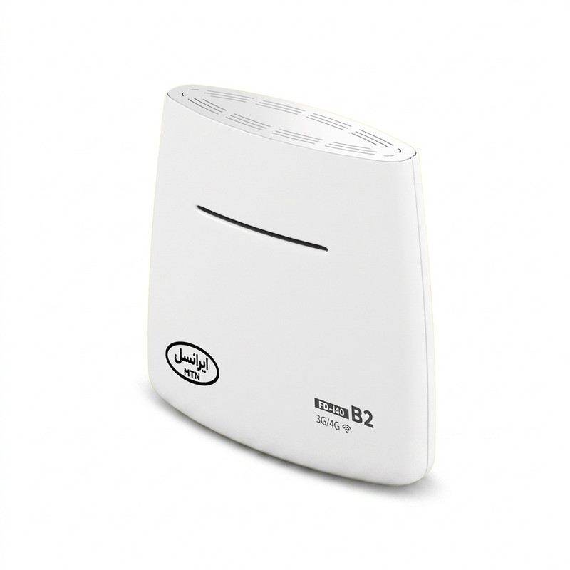 مودم همراه ایرانسل مدل FD-i40 B2 بیسیم 4G با پشتیبانی 32 کاربر، درگاه LAN، قابلیت استفاده خانگی و اداری، منبع انرژی آداپتور برق، به همراه بسته اینترنت 30 گیگابایتی هدیه
