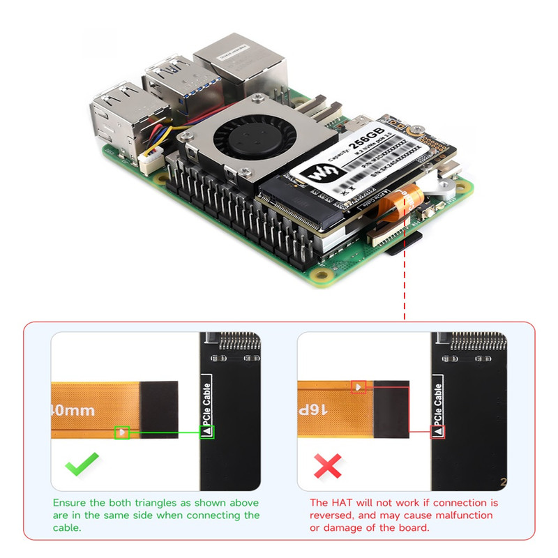 برد آداپتور ویوشیر مدل PCIe TO M.2 Board(E)