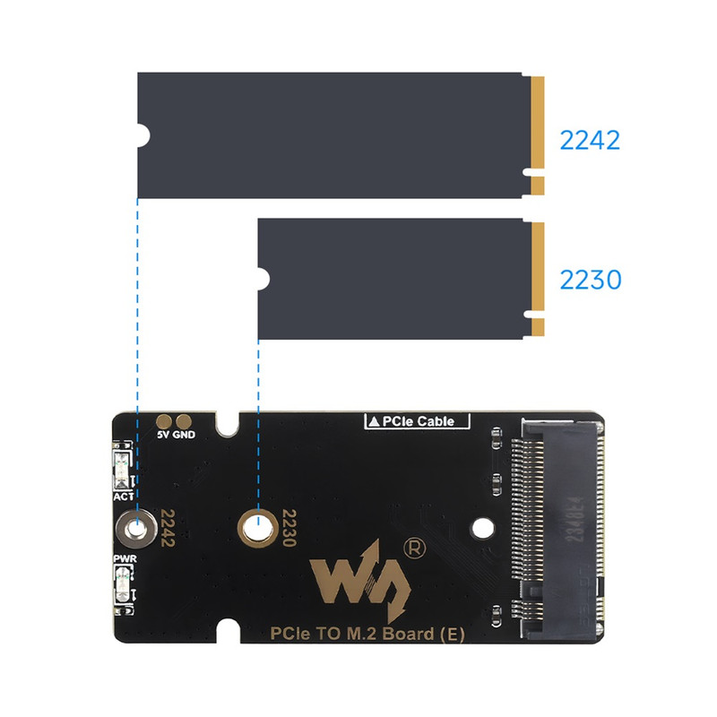 برد آداپتور ویوشیر مدل PCIe TO M.2 Board(E)
