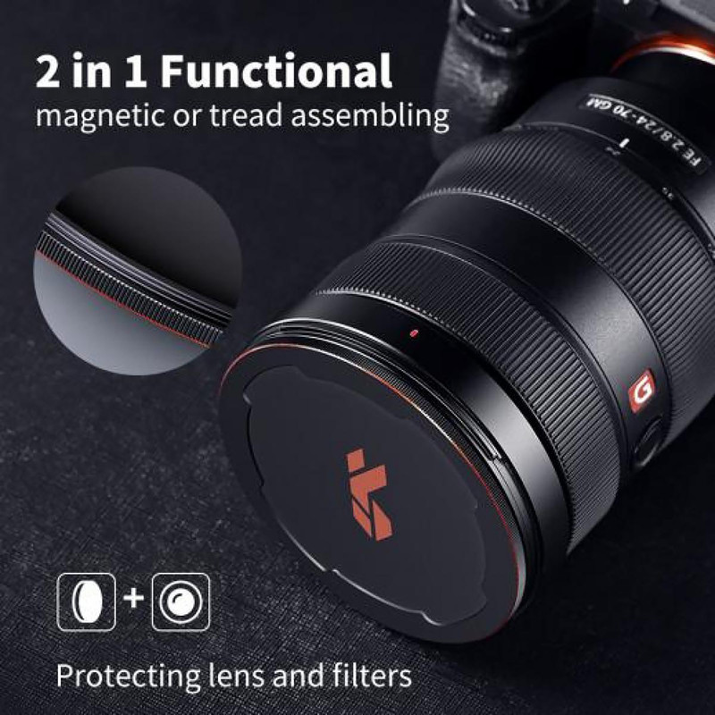 آداپتور لنز کی اند اف مدل MAGNET LENS CAP -86 MM