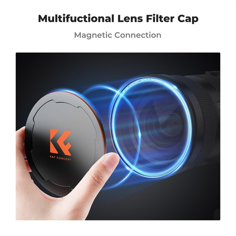 آداپتور لنز کی اند اف مدل CONCEPT MAGNET LENS CAP -95 MM