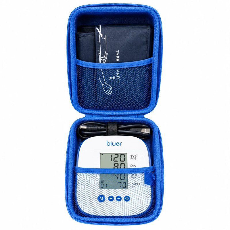 فشارسنج بازویی دیجیتال بلوئر Urion U80I USB POWER با منبع تغذیه برق و باتری، اعلان صوتی فارسی، مناسب بازو 22 تا 42 و تشخیص فشار سیستولیک، به همراه کیف ضد ضربه و آداپتور