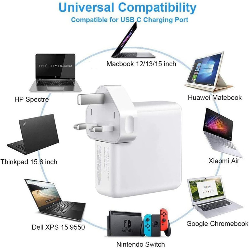 شارژر لپ تاپ ۲۰ ولت 3.۲۵ آمپر مدل 61W USB-C