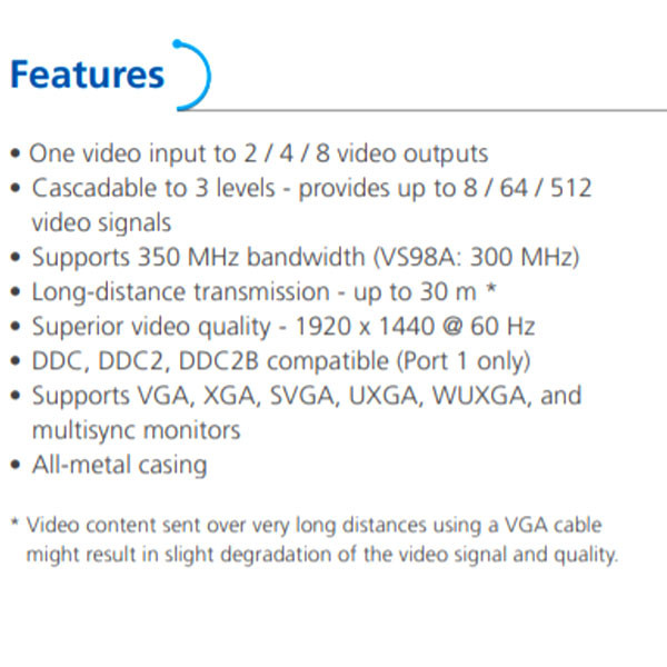 اسپلیتر VGA آتن مدل VS-92A
