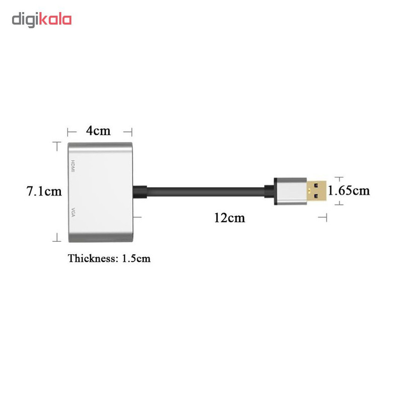 مبدل USB به HDMI/VGA مدل MN-5201B