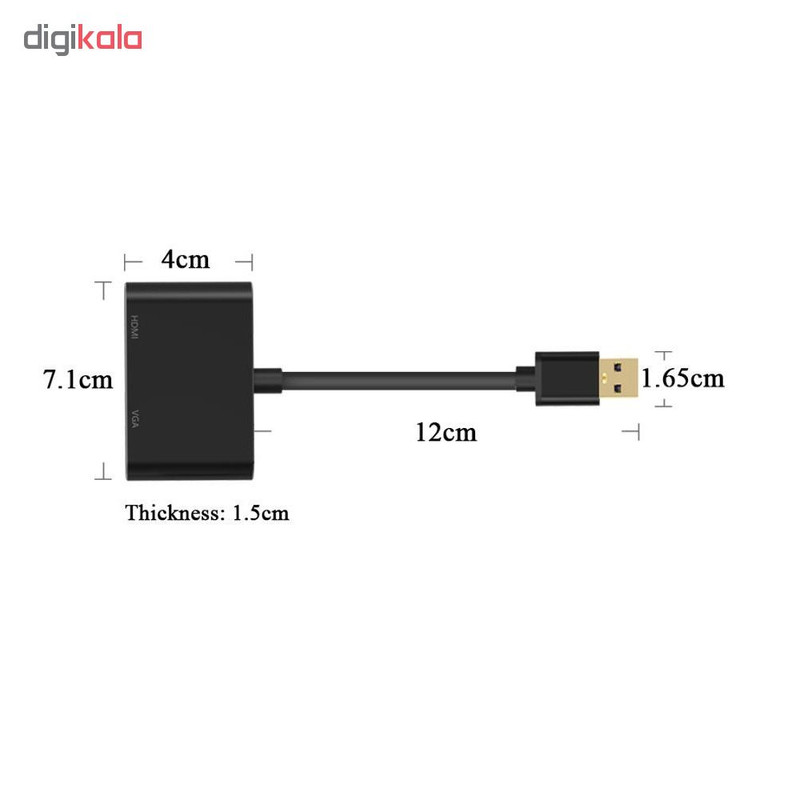 مبدل USB به HDMI/VGA مدل MN-5201B