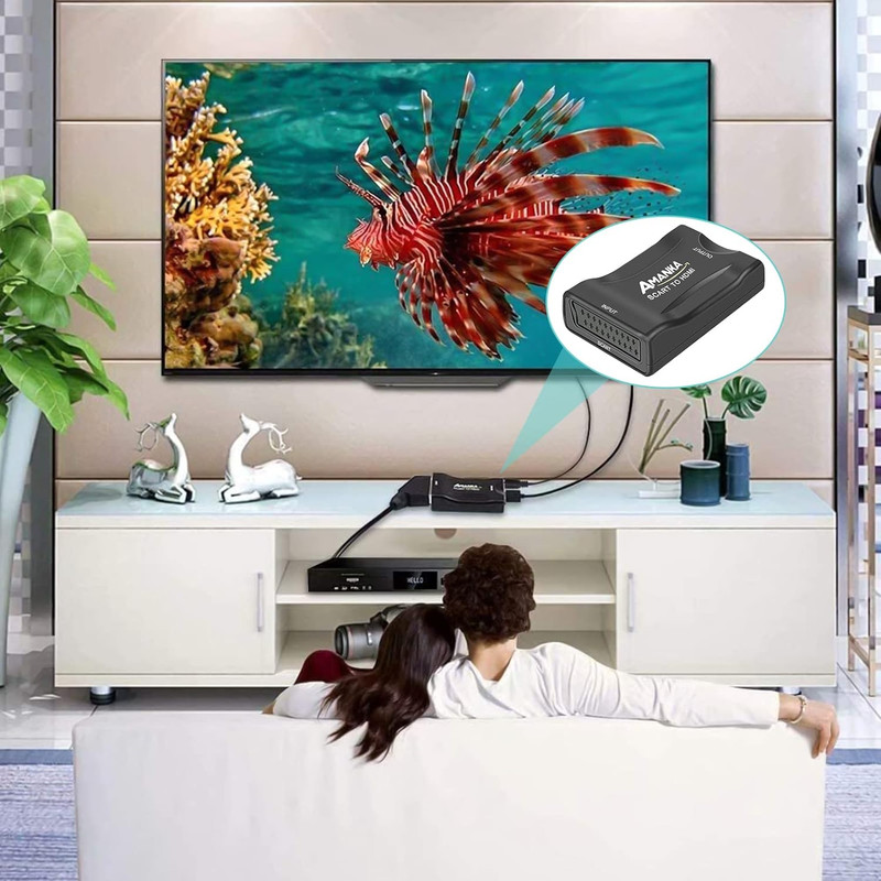 مبدل SCART به HDMI امانکا مدل sc-08