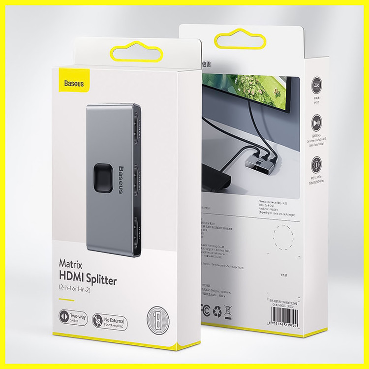 مبدل 1 به 2 HDMI باسئوس مدل CAHUB-BC0G