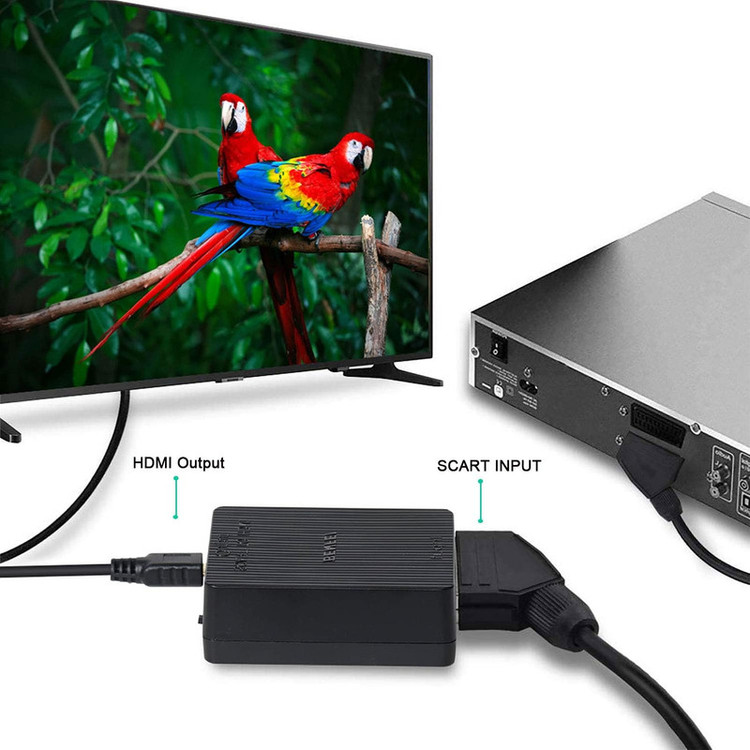 مبدل SCART به HDMI بنفی مدل 000294b
