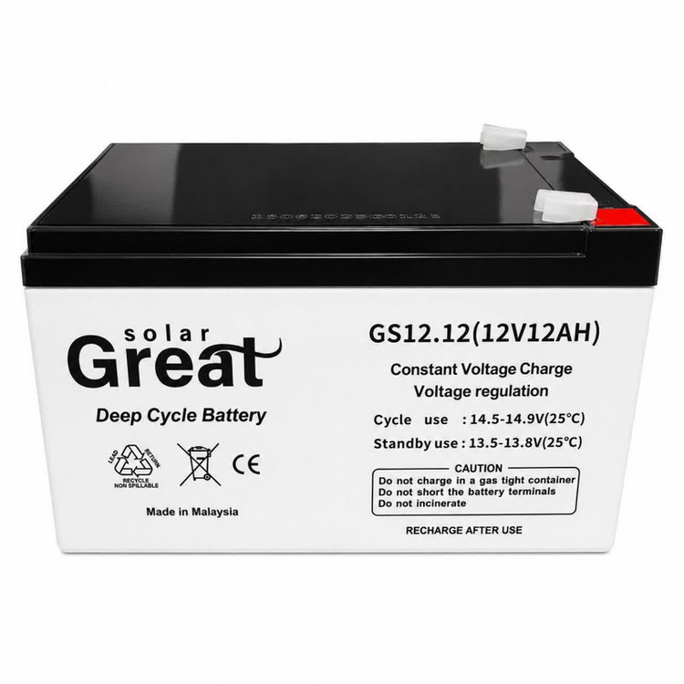 باتری UPS با ولتاژ 12 ولت و شدت جریان 12 آمپر ساعت مدل GS12-12