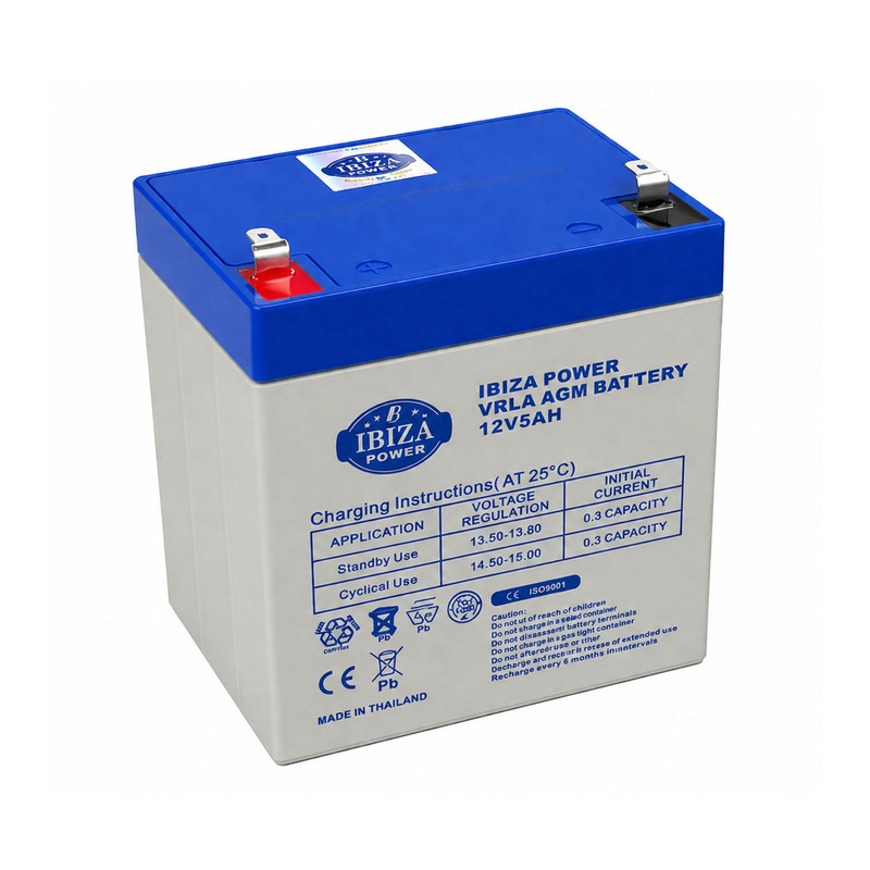 باتری یو پی اس 12 ولت 5 آمپر ایبیزا مدل VRLA-AGM کد 12V-5AH