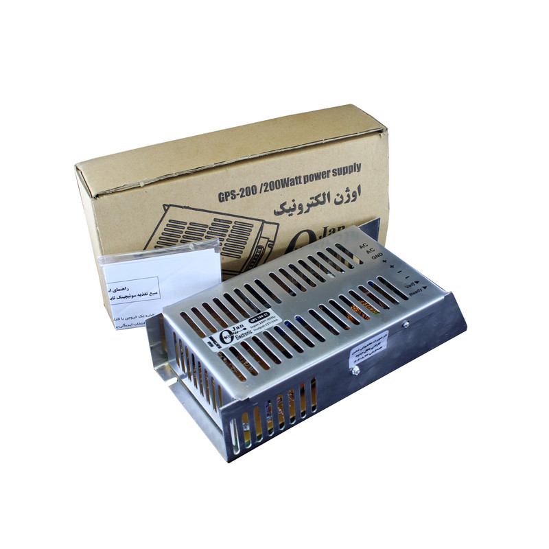منبع تغذیه سوئیچینگ 12 ولت 16 آمپر اوژن الکترونیک مدل GPS-200-12