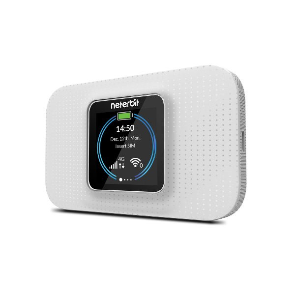 مودم قابل حمل 4G LTE نتربیت مدل NWR-940X با باتری 3000 میلیآمپر، پشتیبانی همزمان تا 32 کاربر، فناوری Wi-Fi 6، سرعت دانلود 150Mbps و امنیت WPA3 با صفحه نمایش 2 اینچ و درگاه USB Type-C