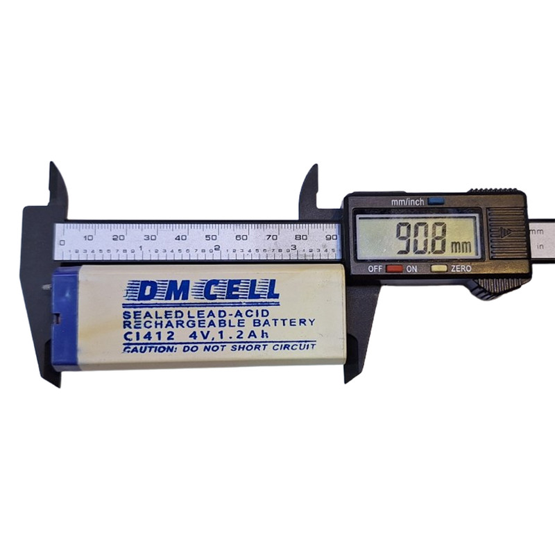 باتری سیلد اسید 4 ولت 1200 میلی آمپر ساعت دی ام سل مدل DM-4-1200 بسته 4 عددی