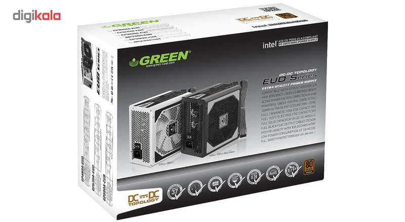 منبع تغذیه کامپیوتر گرین مدل GP480A-EUD