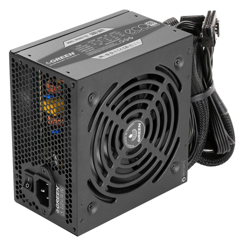 منبع تغذیه کامپیوتر 500 وات مدل GREEN GP-500A-ECO 500W 0