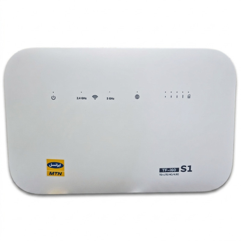 مودم 4G ایرانسل مدل TF-i60 S1 با پشتیبانی شبکه‌های 4G، 4.5G، TD-LTE و 3G، قابلیت اتصال هم‌زمان 32 کاربر، پشتیبانی از 4 SSID مستقل و آنتن داخلی MIMO4x4