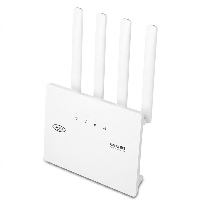 مودم روتر 4G و TD-LTE ایرانسل مدل TF-i120 B1 با پشتیبانی از 32 کاربر، اتصال از طریق سیم‌کارت و وای‌فای، آنتن خارجی و درگاه‌های LAN و WAN/LAN، به‌همراه سیم‌کارت TD