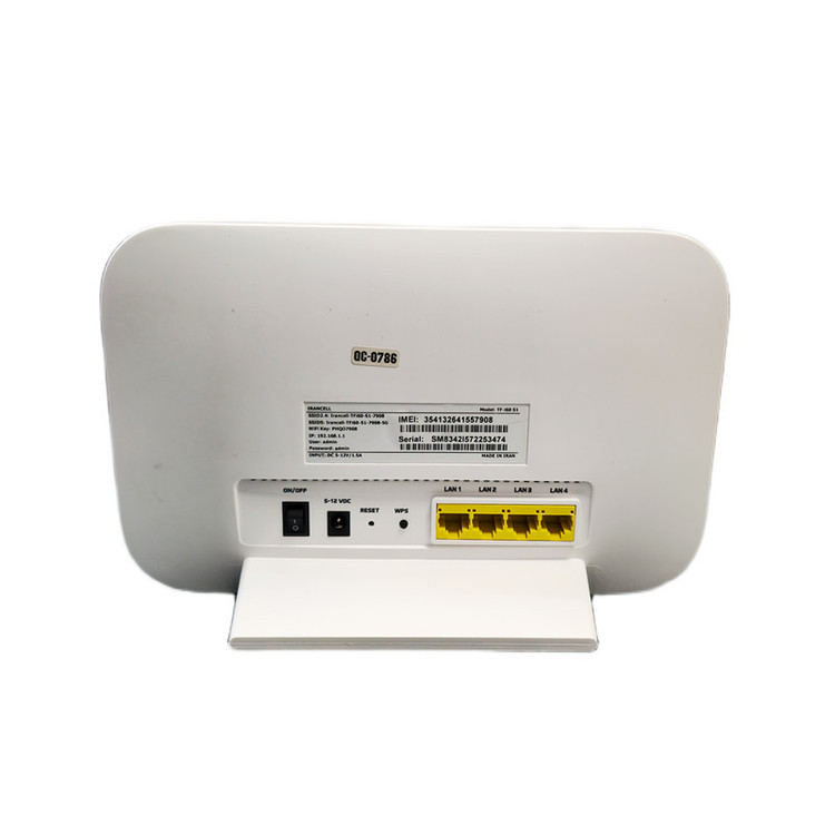مودم روتر 4G و TD-LTE پیشگامان مدل TF-i60 S1، بههمراه سیمکارت و بسته اینترنت 300 گیگابایتی 6 ماهه، با اتصال وایفای برای 32 کاربر، آنتن خارجی و درگاه LAN