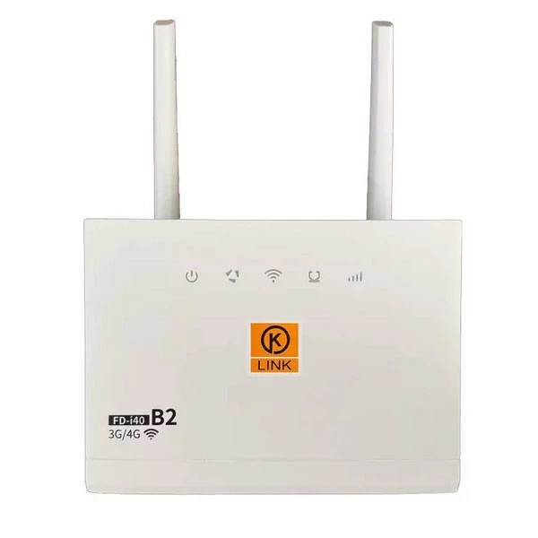 مودم سیمکارتی رومیزی 4G LTE کیلینک مدل B2 با دو آنتن خارجی، نصب آسان Plug & Play، پورت USB Type-C و سه پورت LAN، پشتیبانی از پروتکلهای امنیتی WPA/WPA2 و سازگار با سیمکارتهای FD