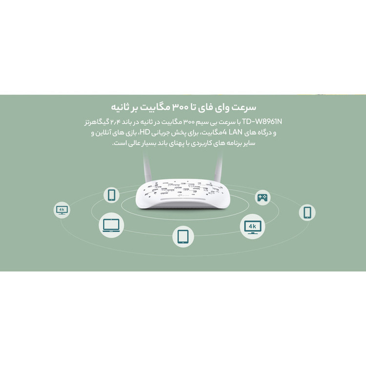 مودم روتر +ADSL2 تی پی-لینک مدل td_w8961n