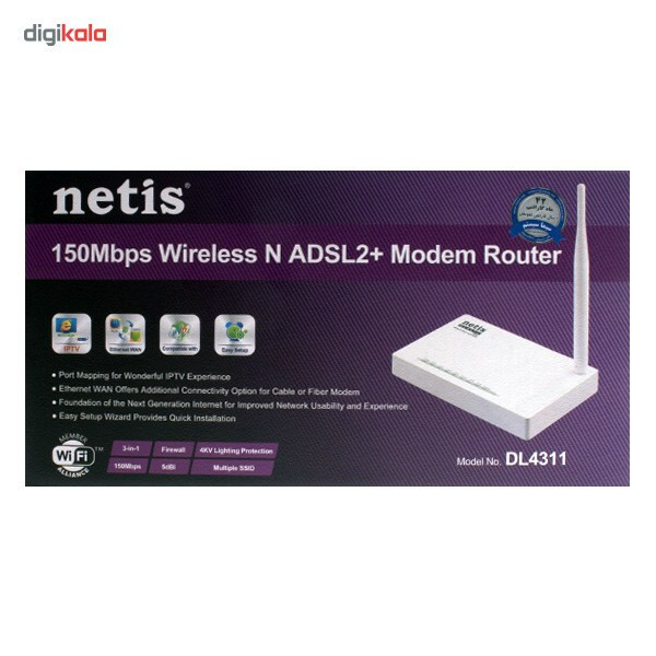 مودم روتر بیسیم N150 نت ایز مدل DL4311