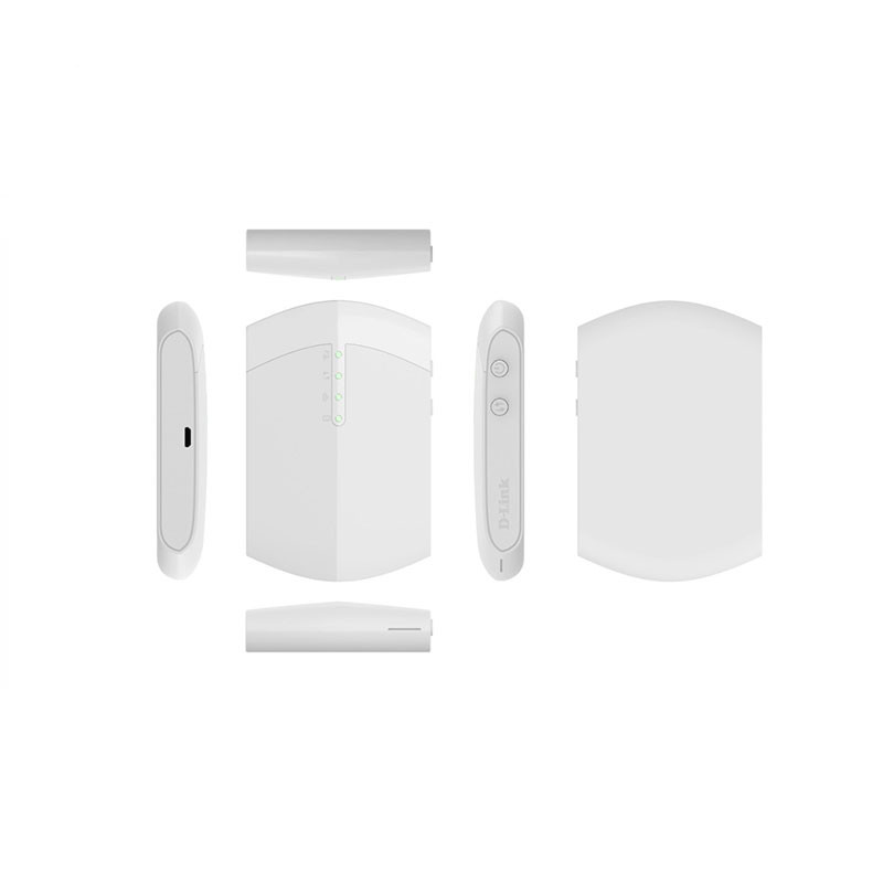 مودم روتر بیسیم 4G LTE دی-لینک مدل DWR-933V با باتری لیتیوم-یونی 3000 میلیآمپر ساعت، شارژدهی تا 12 ساعت، پشتیبانی همزمان 10 کاربر، استاندارد 802.11ac/n/g/b، امنیت WPA/WPA2 و درگاه microUSB