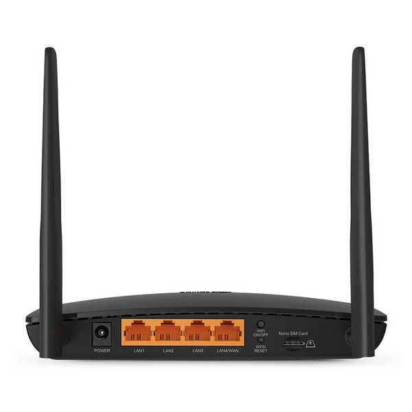 مودم روتر 4G تی پی لینک مدل TL-MR6400 V5.30 با پشتیبانی از 32 کاربر، فرکانس 2.4 گیگاهرتز، سرعت 300 مگابیت بر ثانیه، 4 پورت LAN 10/100 مگابیت و قابلیت اتصال بیسیم و باسیم