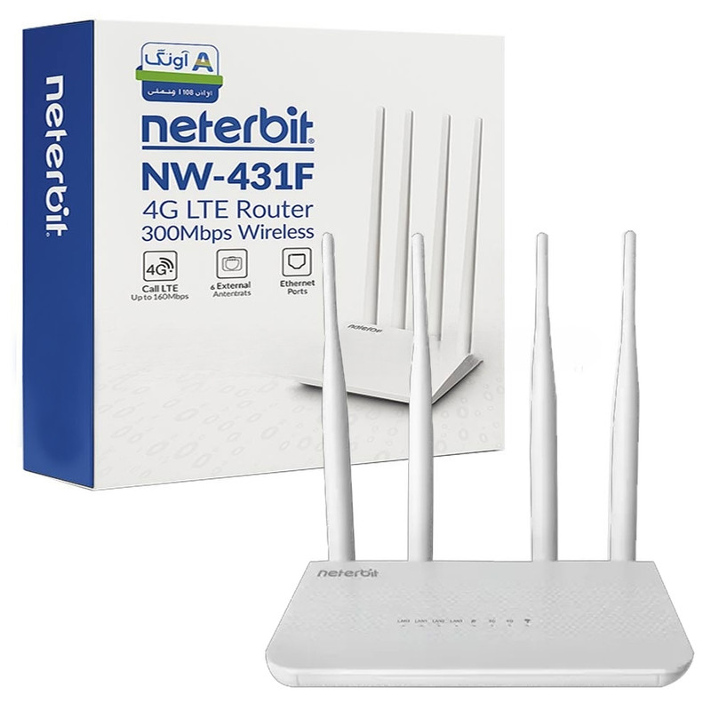 مودم روتر 4G LTE نتربیت مدل NW-431F V1 300Mbps Wireless